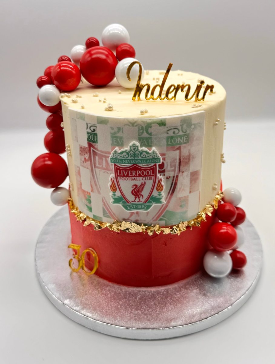 Liverpool FC themed birthday cake