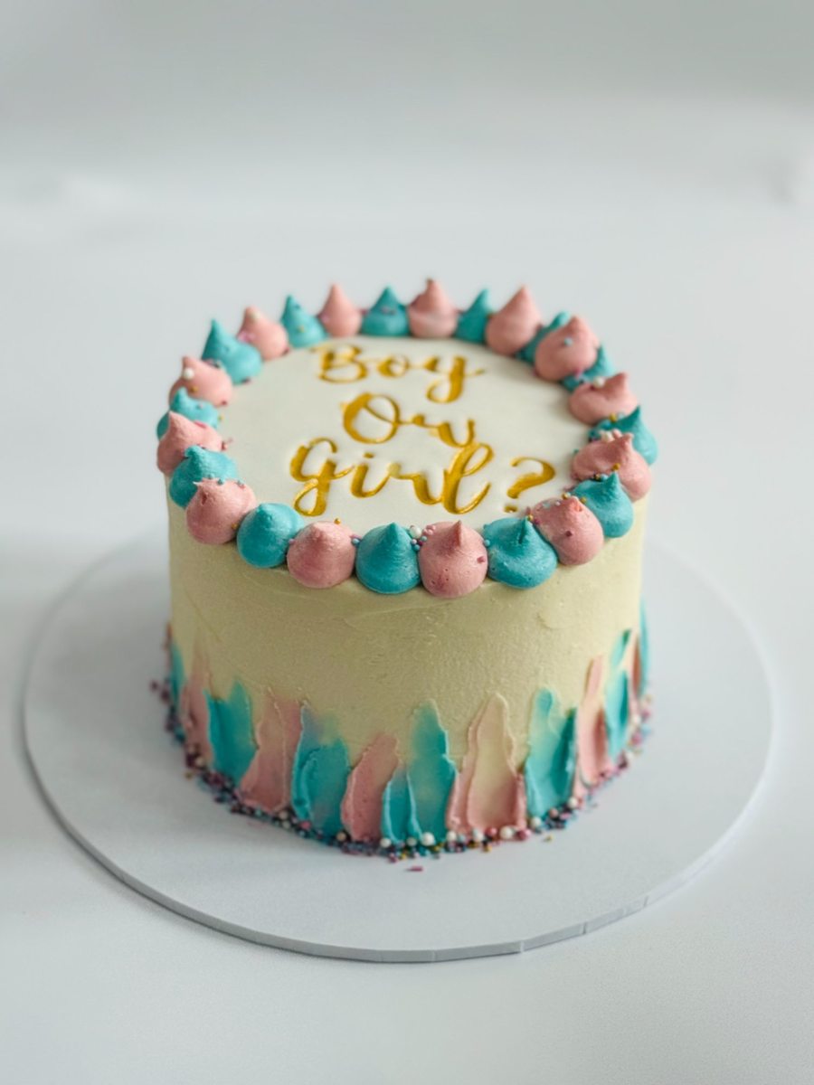 Gender reveal cake