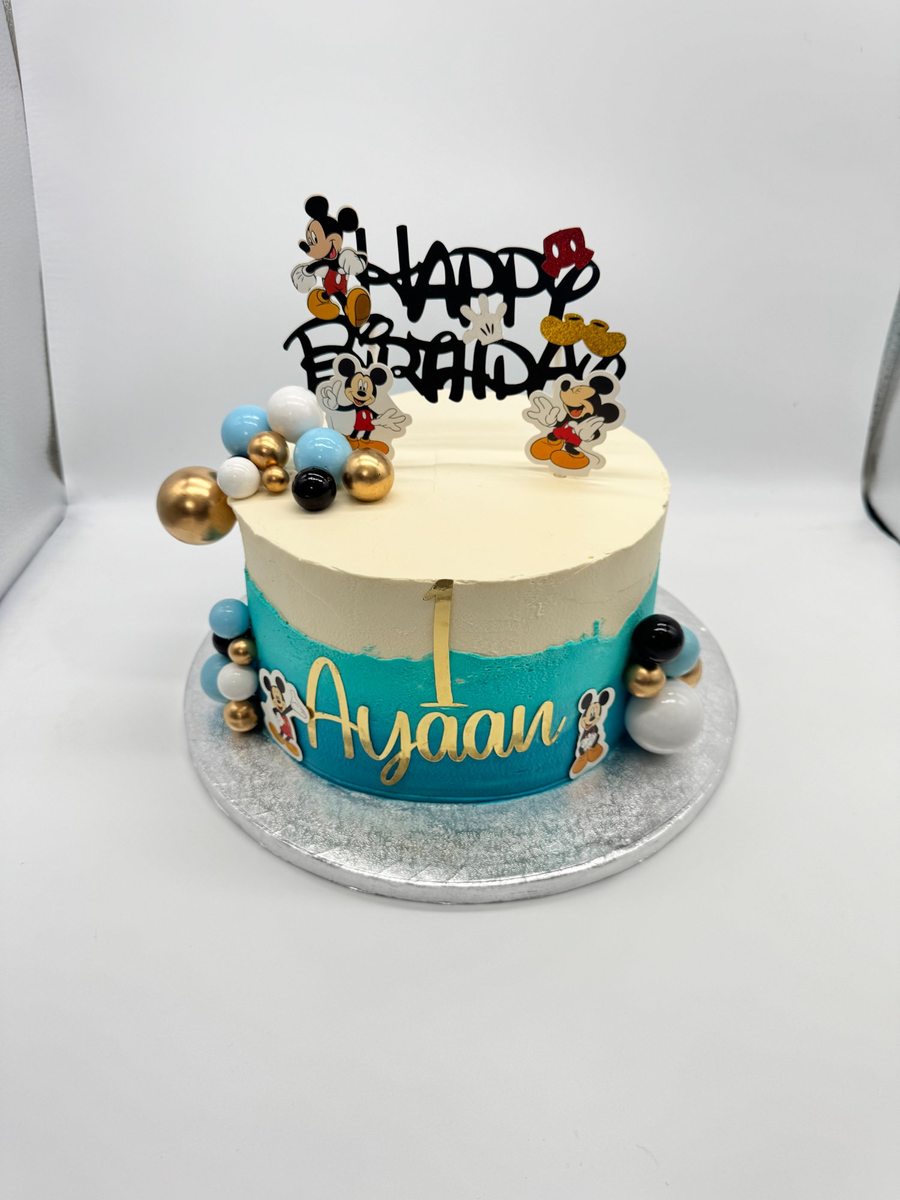 Mickey Mouse birthday cake side view