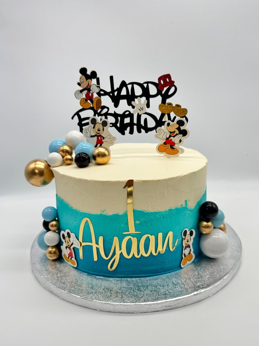 Mickey Mouse first birthday cake